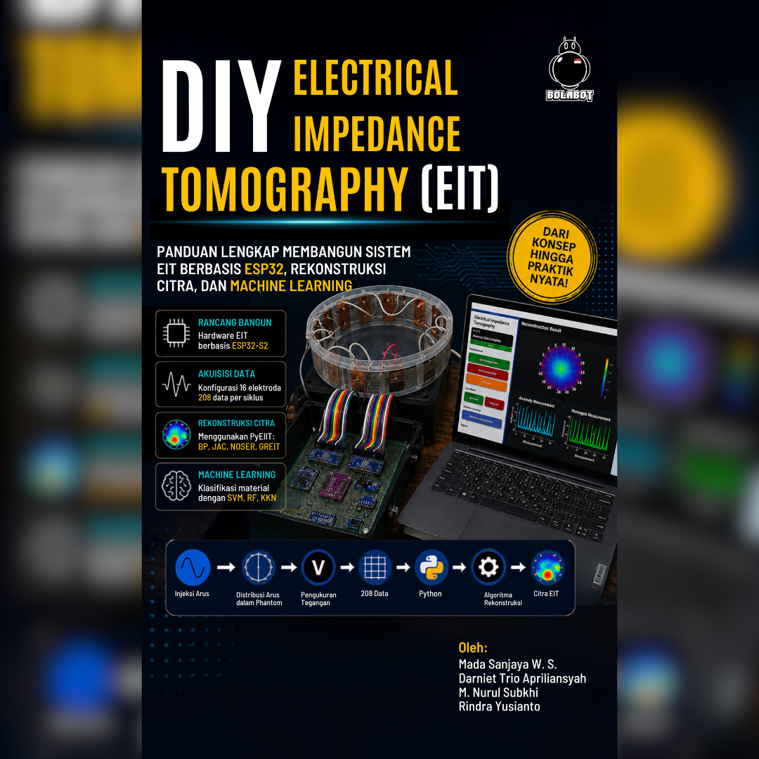 Sampul buku Penerbit Bolabot: DIY LOW-COST VISIBLE SPECTROMETER Teori, Perancangan, Kalibrasi, dan Analisis Spektroskopi Cahaya Tampak Berbasis Kamera Digital Disertai Studi Kasus Deteksi Boraks Menggunakan Indikator Alami