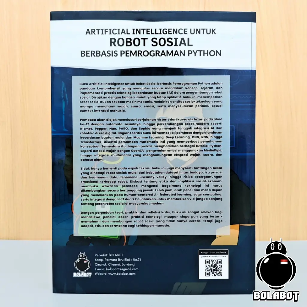 Artificial Intelligence untuk Robot Sosial berbasis Pemrograman Python oleh Mada Sanjaya WS Hardcover 366 Halaman QRSBN 